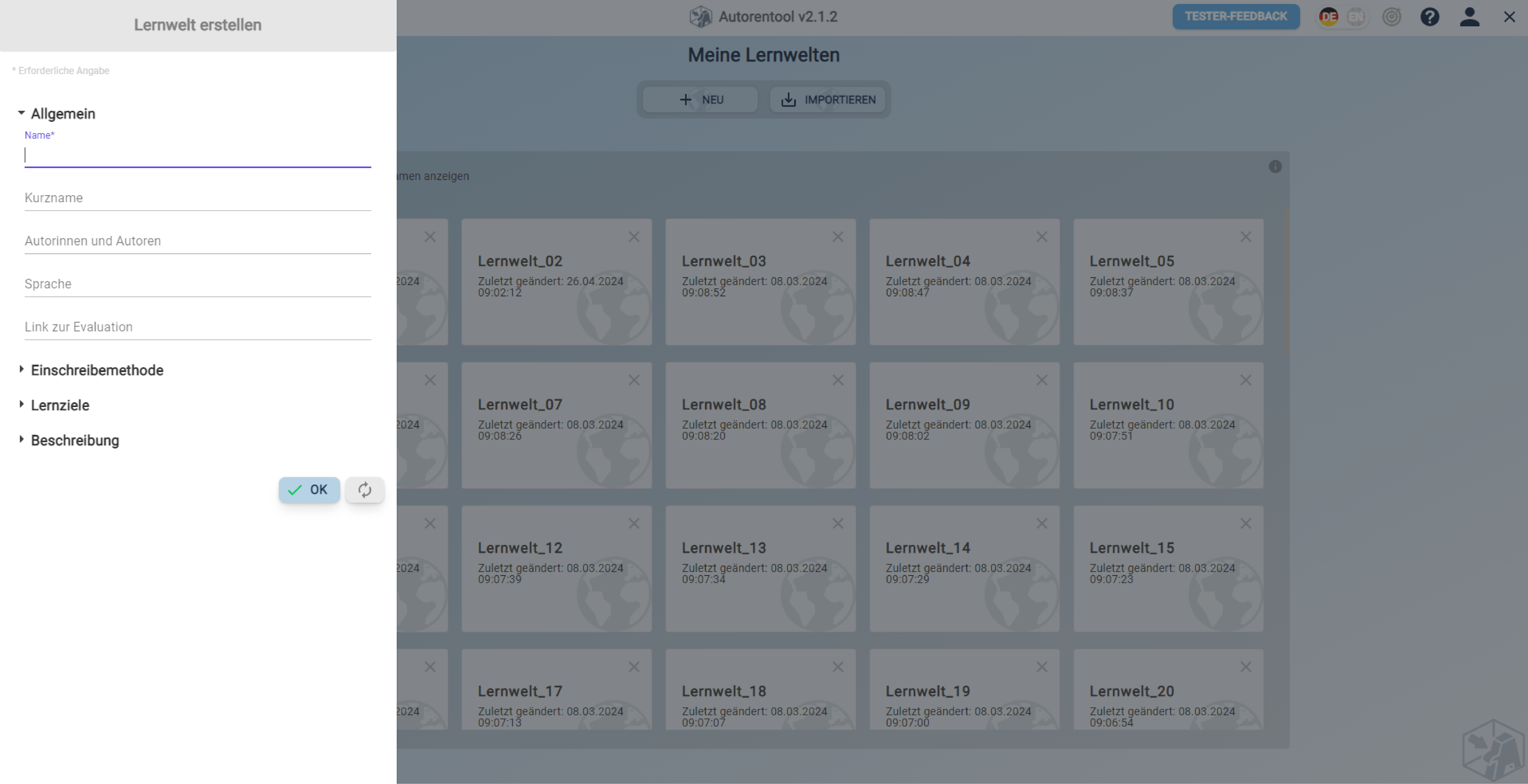 LernweltErstellenCallout LernweltErstellenCallout