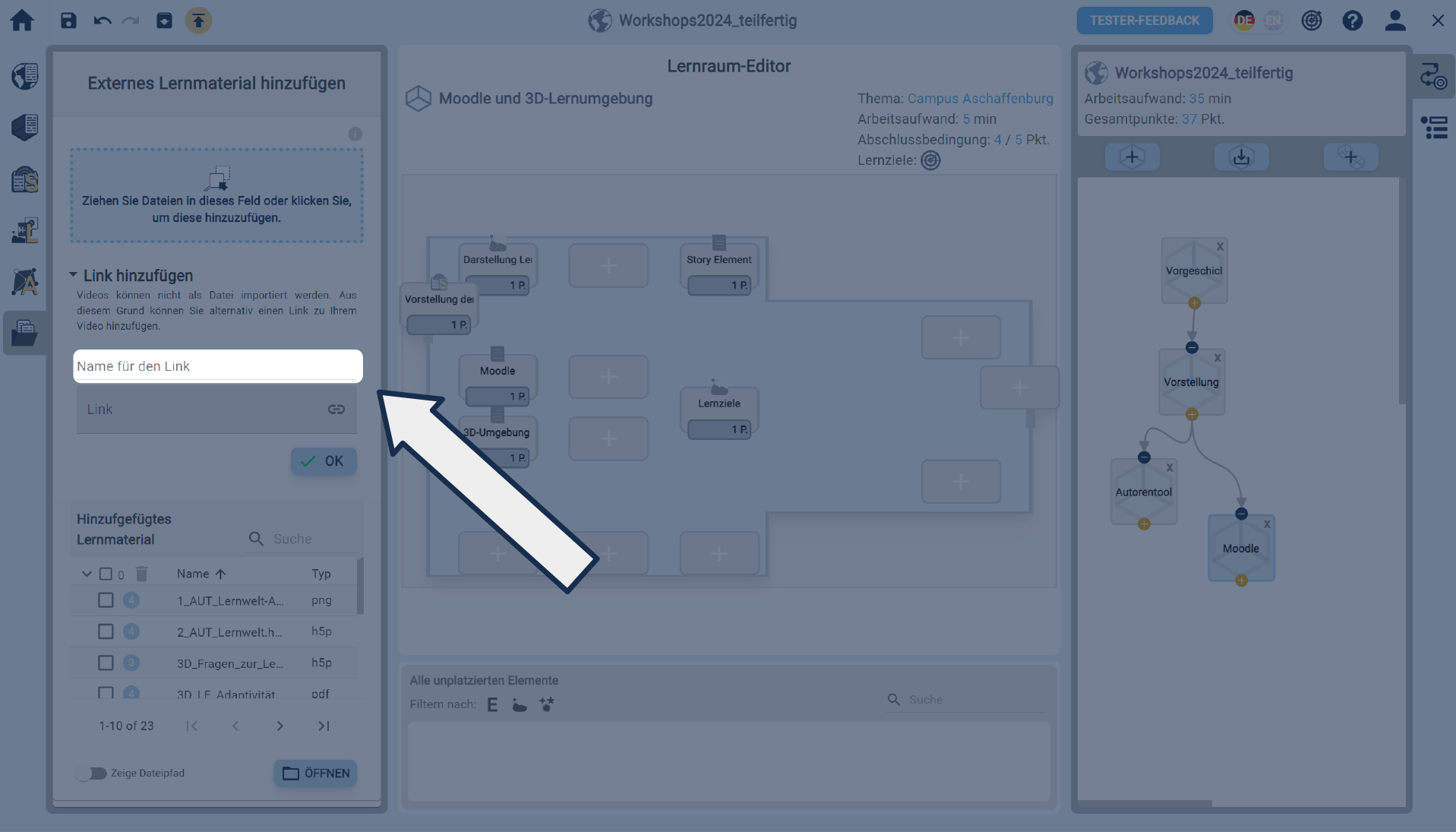 Link Namen eingeben Link Namen eingeben