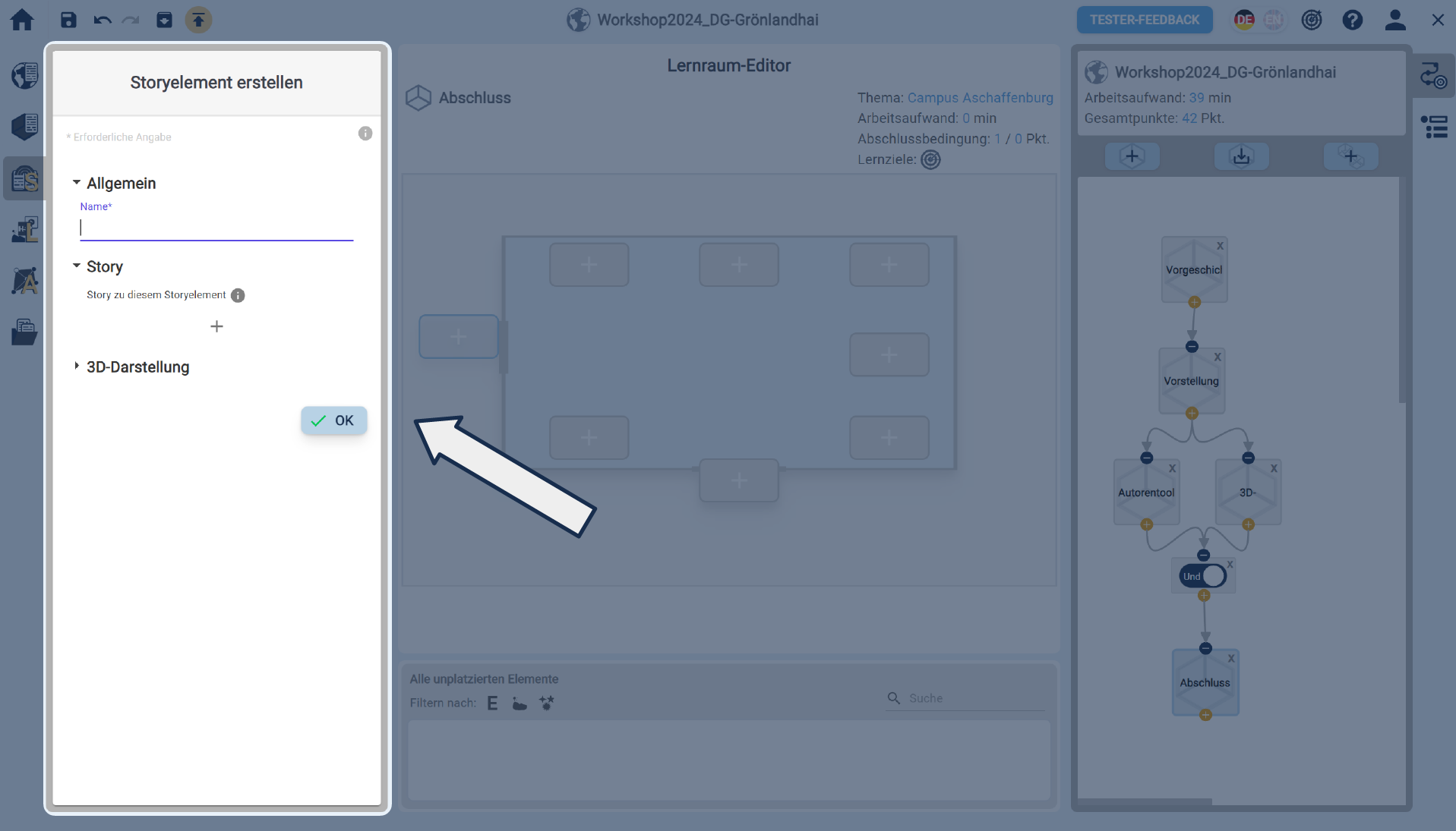 Hervorgehobener Bereich Storyelement erstellen Hervorgehobener Bereich Storyelement erstellen