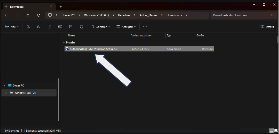 Example download in Firefox on Windows Example download in Firefox on Windows
