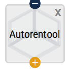 Lernraum mit orangem Plus-Button Lernraum mit orangem Plus-Button